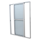 Porta Correr Veneziana 215x150cm Caribe Max Alumínio Branco PV3 JAP