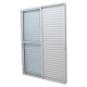 Porta Correr Veneziana 215x150cm Caribe Max Alumínio Branco PV3 JAP