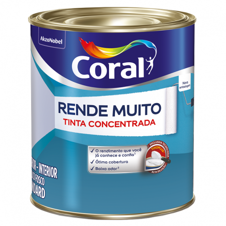 Tinta Látex Acrílico Standard Fosco Rende Muito Branco 0,9L CORAL