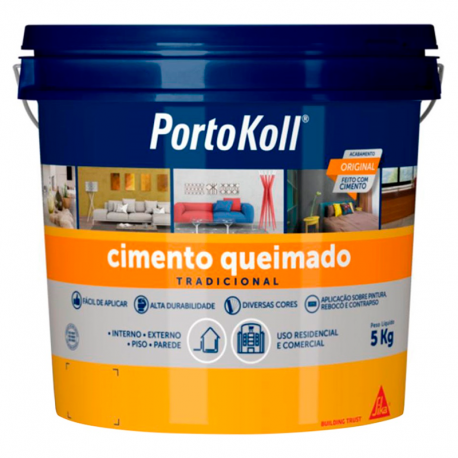 Cimento Queimado Balde 5kg Carbono PORTOKOLL