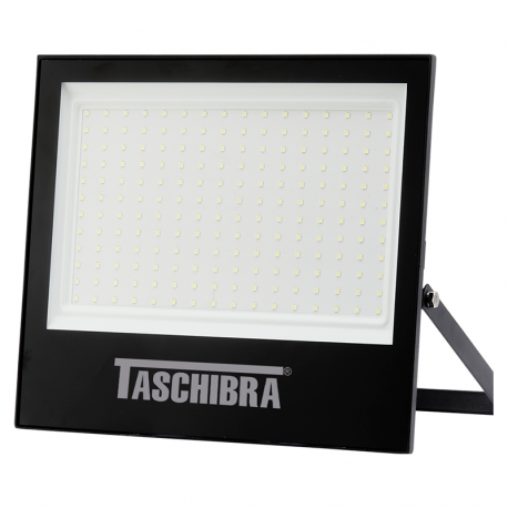 Refletor TR LED 200W Preto Bivolt 6500K Luz Branca 15030061-02 TASCHIBRA