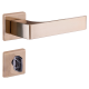 Fechadura Quadratta Roseta WC 4303 Bronze Latonado ALIANÇA