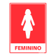 Placa em Poliestireno Feminino 15x20cm 220AC SINALIZE