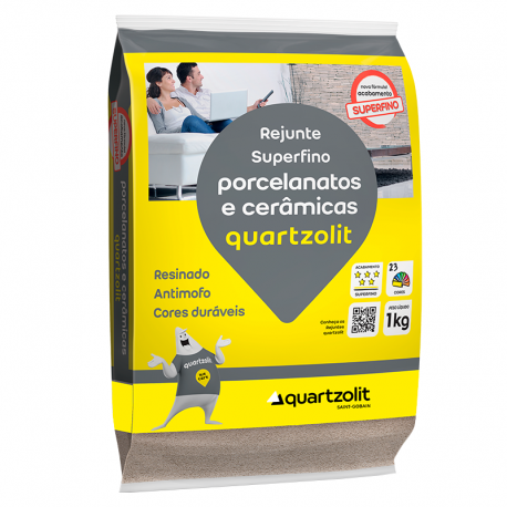 Rejuntamento Porcelanato e Cerâmicas 1kg Marfim QUARTZOLIT