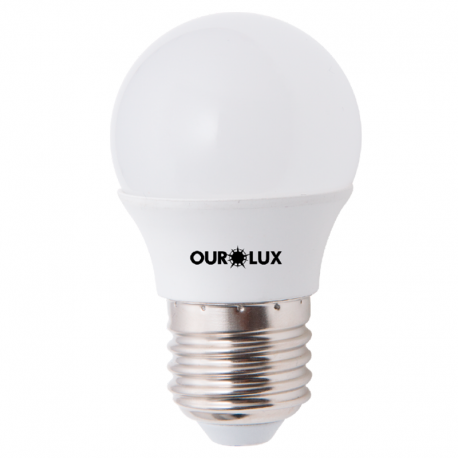 Lâmpada Superled Bolinha S30 4W 2700K Bivolt Luz Amarela OUROLUX