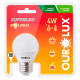 Lâmpada Superled Bolinha S30 4W 2700K Bivolt Luz Amarela OUROLUX