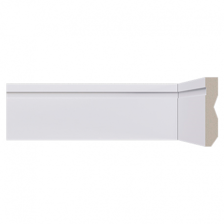 Rodapé Frisado Lev72 70x13mm Barra com 2,40m Branco SANTA LUZIA