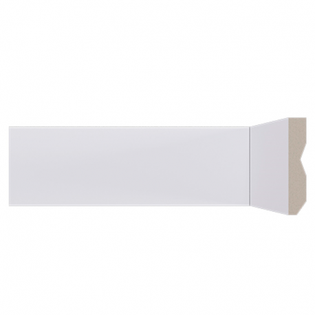 Rodapé Liso Lev71 70x13mm Barra com 2,40m Branco SANTA LUZIA