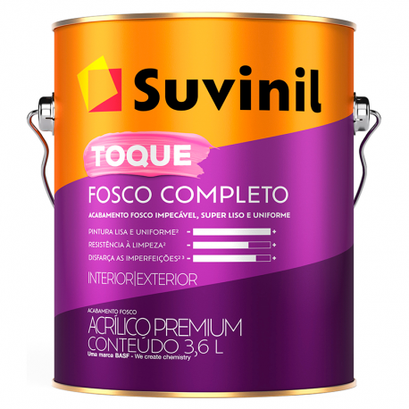 Tinta Látex Acrílico Premium Toque Fosco Completo 3,6L Palha SUVINIL