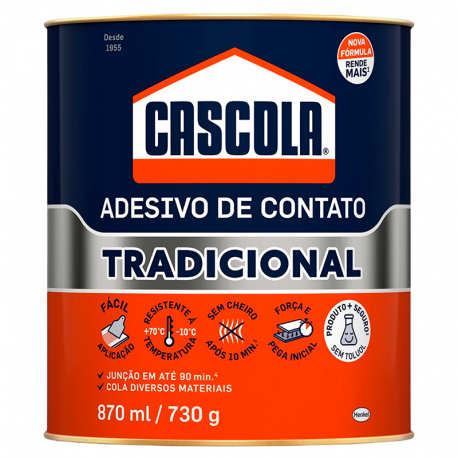 Cascola Tradicional sem Toluol Adesivo Contato 730g CASCOLA