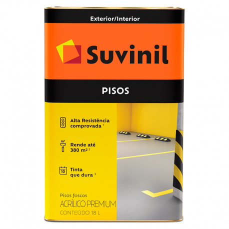 Tinta Acrílica Premium Fosco Piso 18L Cinza Escuro SUVINIL