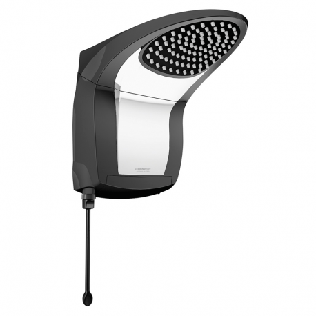 Ducha Acqua Jet Ultra Preto com Cromado 6800W 220V LORENZETTI