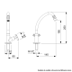 Torneira para Cozinha de Mesa com Bica Móvel e Arejador Articulado Linha UP CELITE