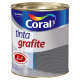 Tinta Esmalte Fosco Dupla Ação Grafite Escuro 0,9L CORAL