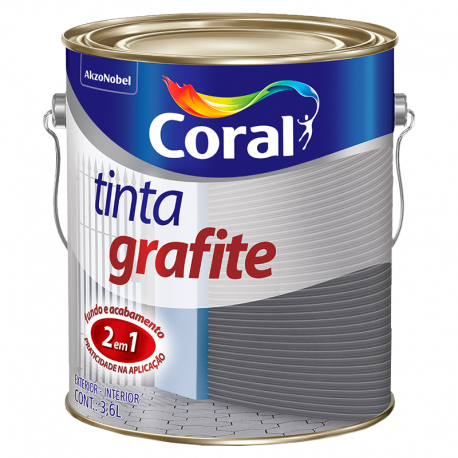 Tinta Esmalte Fosco Dupla Ação Grafite Escuro 3,6L CORAL