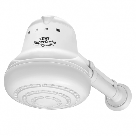 Super Ducha Quattro Branca com Cano 220V 6800W 3193 FAME